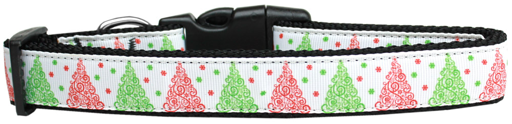 Fancy Schmancy Christmas Tree Nylon Dog Collar XL